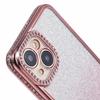 For iPhone 15 Plus TPU Case Shiny Rhinestone Gradient Glitter Phone Back Cover