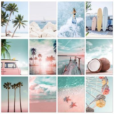 DIY Diamond Painting Beach Mosaic Full circle/Square Coconut Tree Embroidery Craft Kit Rhinestone Home Decoration Pictures