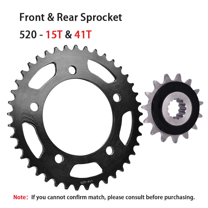 520 Chain 15T Front 41T Rear Sprocket for HONDA CB 500 CB500 2013-2021 CBR500 CBR 500 2013-2021 CB500F CB500FA CB500X CBR500R