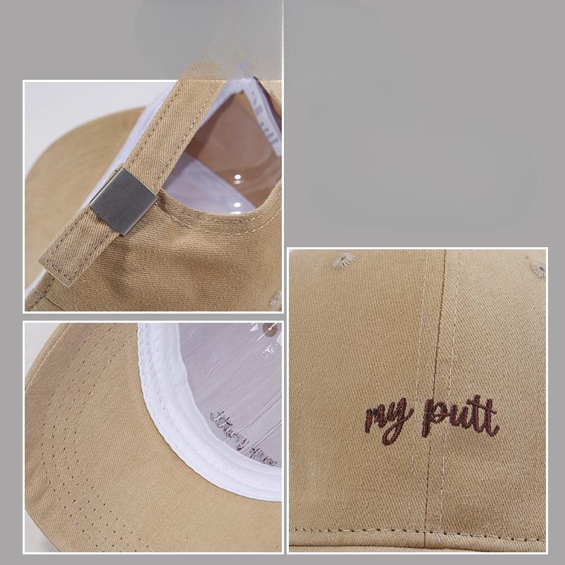New Style of Men and Women's Big Head Circumference Showing Face Small Hat for Women's Letter Embroidered Baseball Cap