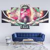 Canvas Painting abstract colorful skull 5 Pieces Wall Art Painting Modular Wallpapers Poster Print for living room Home Decor