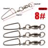 Lure Connecting 10 Pcs Fishing Bait Connecting Rings  Rolling Swivel with Snap Fishing Accessories