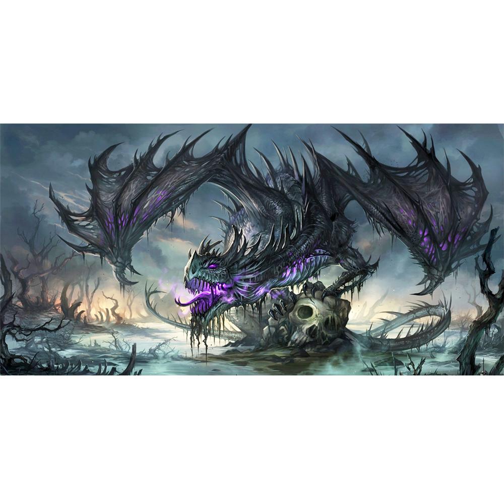 

Полный дрель 5D DIY алмазная живопись Огненный дракон и ледяной дракон Алмазная вышивка крестиком рукоделие домашний декор Y5179 round 30x60cm белый