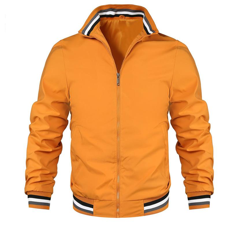 Spring and Autumn Men's Jacket Jacket Stand-Up Collar Fashion Jacket Top Casual Sunscreen Zipper Jacket