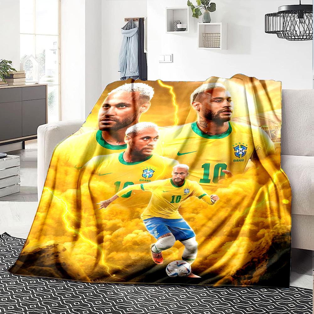 1pc Neymar17 Blanket, Gift, for Men and Women, Soft Blanket, Good for Sofa Bed Couch Travel, Lightweight Flannel Blanket