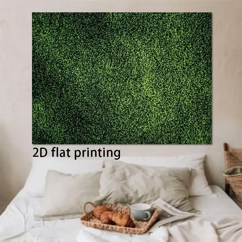 2D Green Grass Wall Photography Backdrop, Artificial Greenery Wall Background Cloth