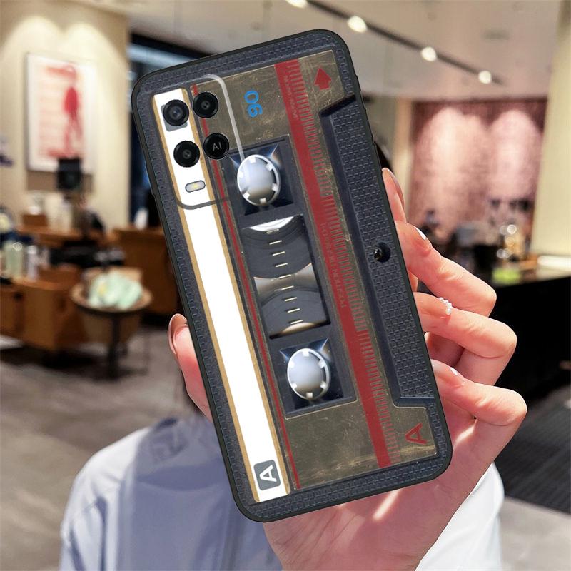 

Retro Cassette Tape Vintage Case For Oppo A94 A54 A40 A60 A80 A98 A78 A18 A38 A58 A16 A76 A96 A17 A77 A74 A57S A15 Cover OPPO A91