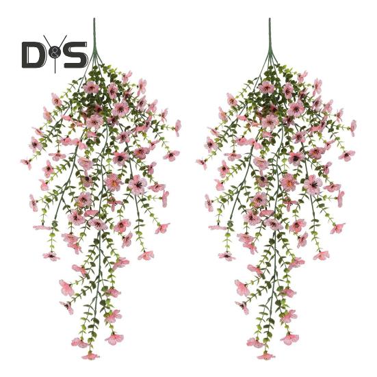 Εξωτερικά Κρεμαστά Λουλούδια Ανθεκτικά στην Υπεριώδη Ακτινοβολία Τεχνητά Λουλούδια Μπουκέτο Ψεύτικα Λουλούδια Κληματαριάς για Όλες τις Εποχές για Παράθυρο Κήπο Βεράντα Διακόσμηση Γάμου