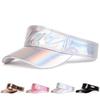 Jednoduché Bling Prázdné Horní Klobouky Hip-hop Styl Sluneční Klobouk Laserové Baseballové Čepice Tenis Golf