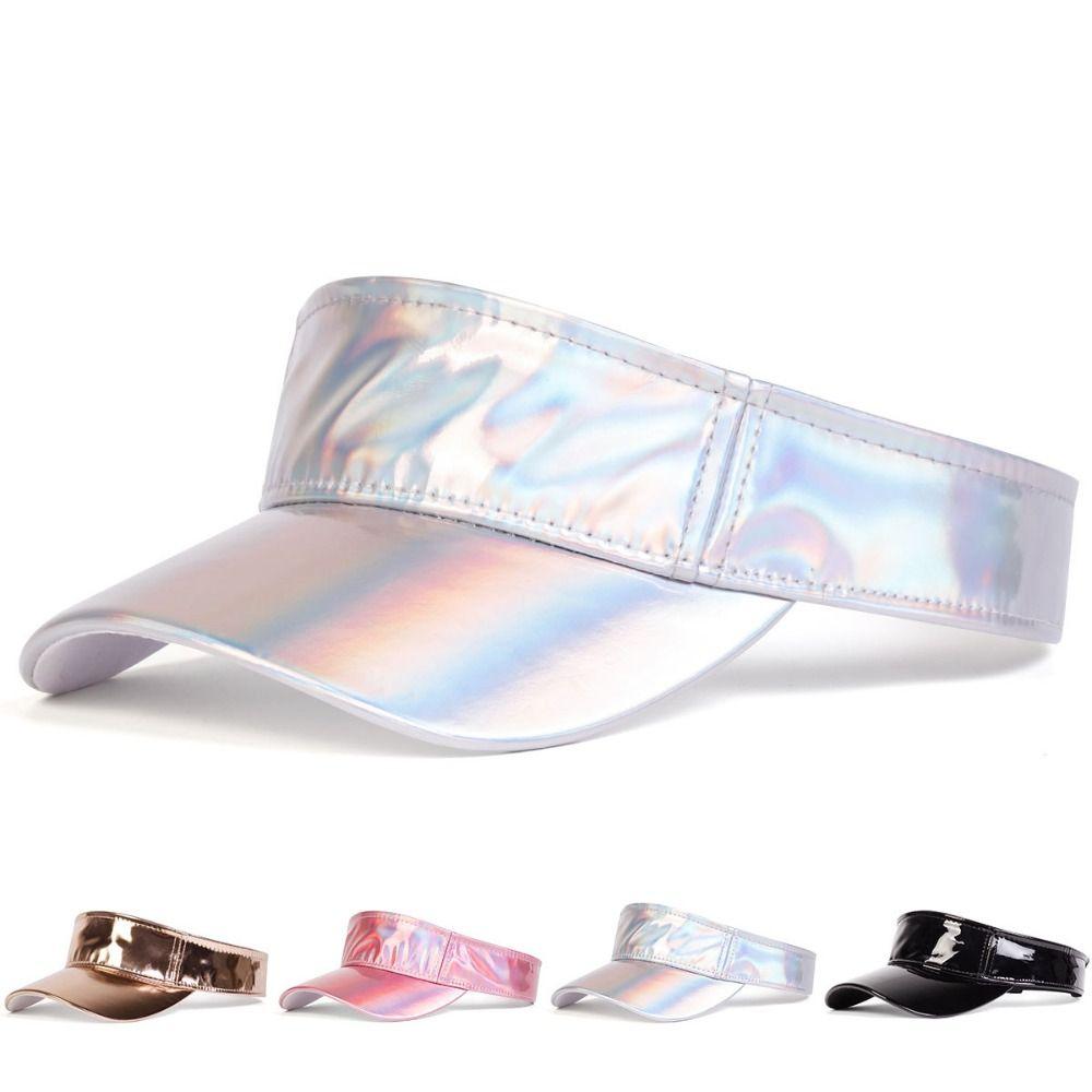 Hip-hop Style Empty Top Hats Plain Bling Sunscreen Hat Laser Baseball Caps Tennis Golf
