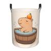 1pc DOKRIY 1pc Capybara Laundry Basket - Cute Capybara-Shaped Collapsible Hamper with Handle, Canvas Storage Bin Suitable for Home, & Room Organizatio