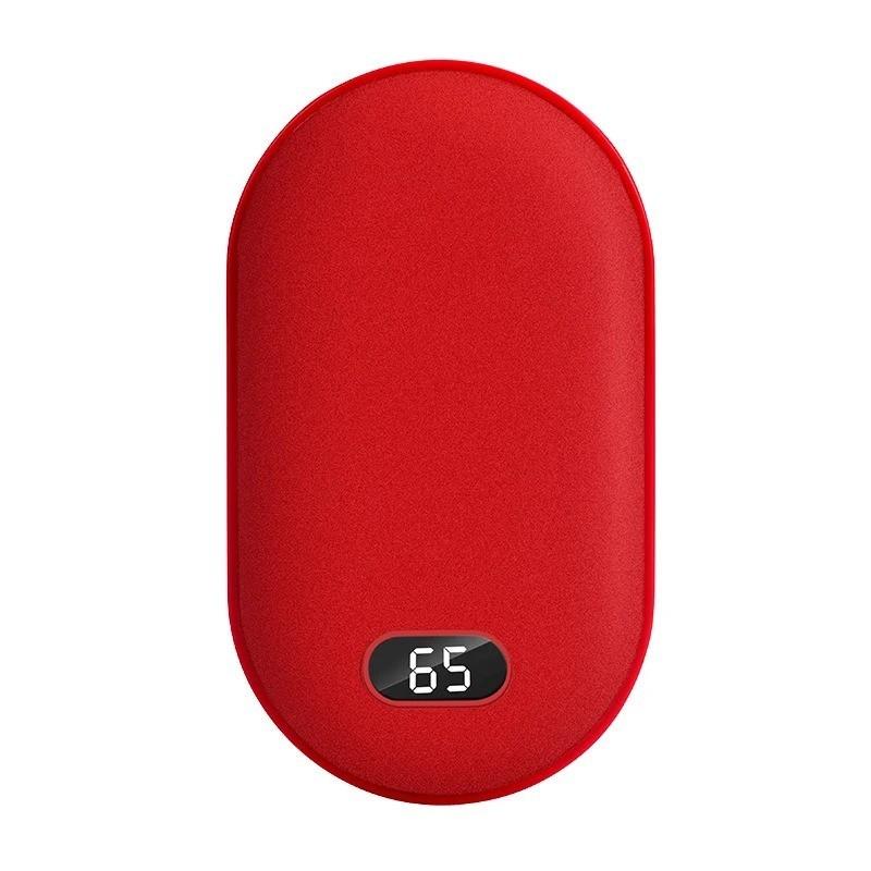 10000mAh Portable 2 in 1 Hand Warmer Power Bank Winter Double Sided Fast Heating Digital Display Warm Hands Treasure