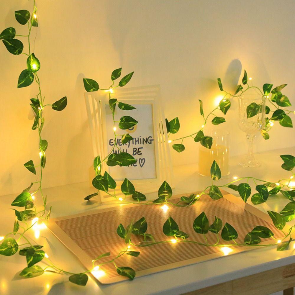 10M/100 LED Imitation Leaf String Light Battery Powered Artificial Leaf Lights Xmas Decoration