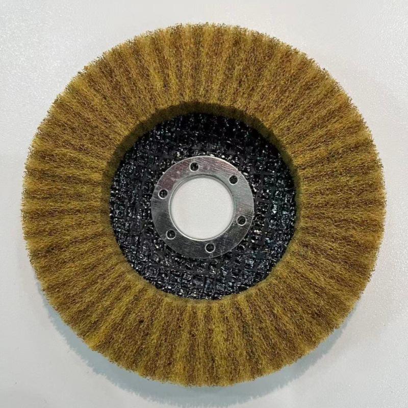 115x22mm Vertical Nylon Fiber Grinding Disc for Polishing & Rust Removal - Stainless Steel Scouring Pad Sanding Flap Wheel
