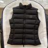 Meng M's Autumn and Winter Thickened Classic Women's Down Jacket Warm Sleeveless Stand-up Collar Vest Jacket Waist Matte Grid