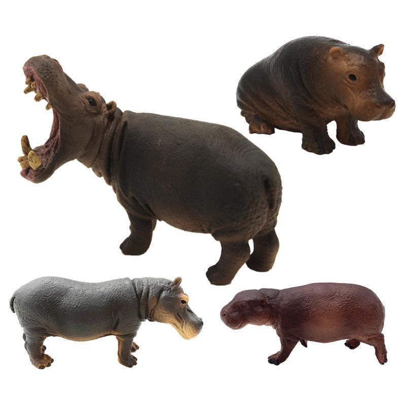 Educational African Wildlife Hippopotamus PVC Model Set