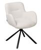 MILOS velvet upholstered chair, dark gray