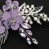 Crystal Flower Hairpiece With Rhinestone Design Wedding Bridal Jewelry Accessories For Woman