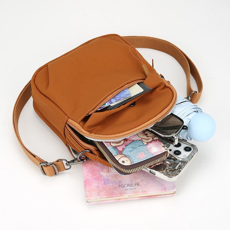 Women's Handbag Solid Color Shoulder Bag Waterproof Nylon Bag
