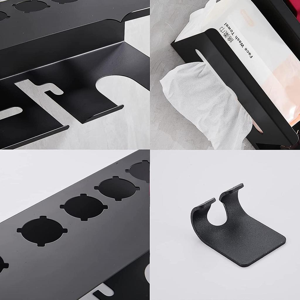 Väggmonterad hållare för Dyson Airwrap Styler, för Dyson Supersonic-hårtork, 2 i 1 väggmonterad förvaringsställ för badrum i sovrummet