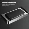 Cyrank Bathroom Cell Phone Shelf, Stainless Steel Wall Mount Toilet Phone Holder Bathroom Wall Shelf Small Floating Shelves Wipes Holder for Toilet