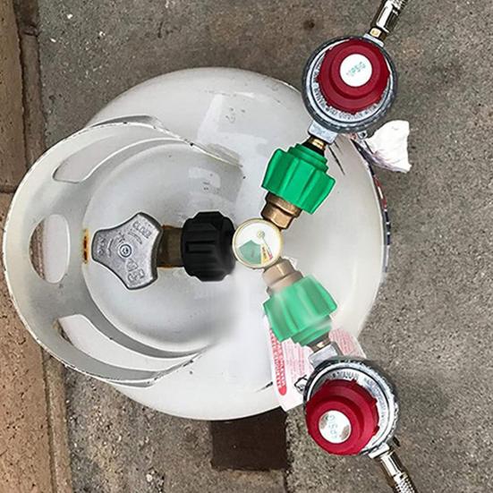 2-veis bensintankadapter med gassnivåindikator Måler Metall