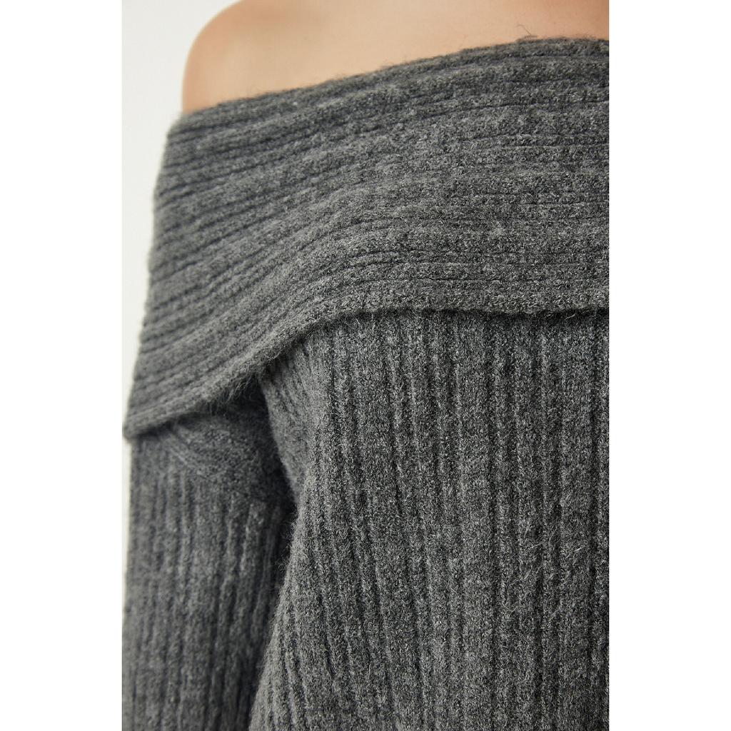 Pulover tricot cu guler Madonna roșu de damă Pf00049