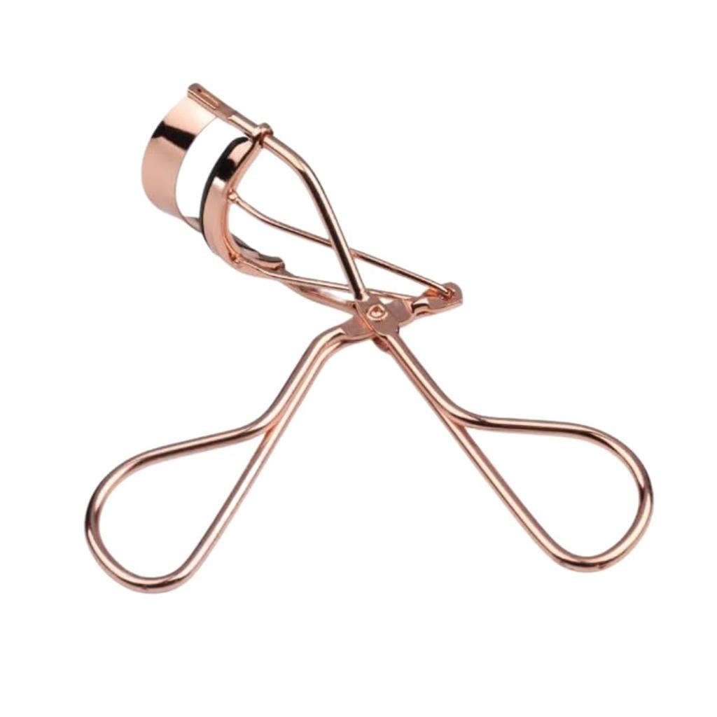 FOLELLO Eyelash Curler with Comfort Grip - Rose Gold, Lash Curler for Women, Salon Accessories, Long Lasting Natural Eyelash Curler for Dramatic, S