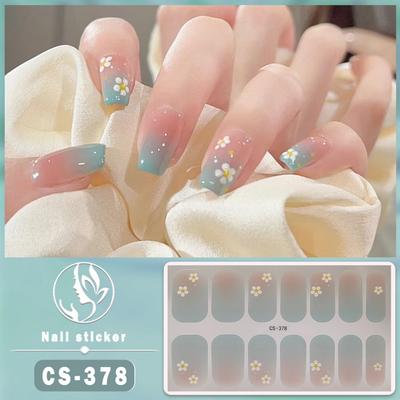 CS kein Backen Gel Nagellack Folie wasserdicht Vollsticker Chinesischer Stil Panda Maniküre Sticker Nagelsticker