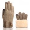 New Men's Warm Full Finger Gloves Winter Touchscreen Plus Fleece Gloves Men Women Thickening Wool Knitted Cycling Driving Gloves