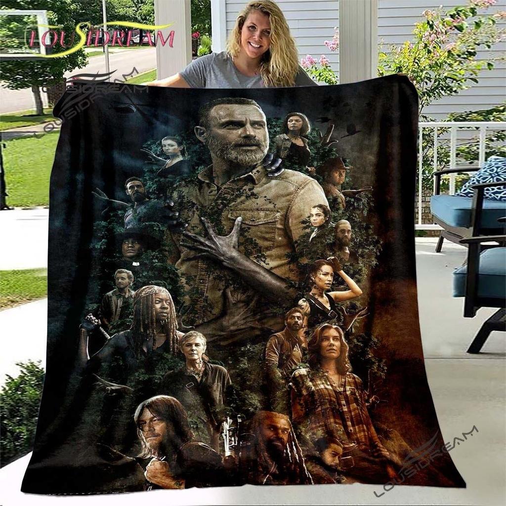 Daryl Dixon The Walking Dead Throws Blanket Horror TV Series Sofa Blanket for Adults and Children Bedroom Living Room Decoratio
