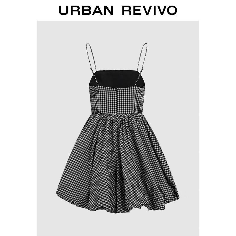 

Женское мини-платье-майка в клетку с цветовыми блоками L