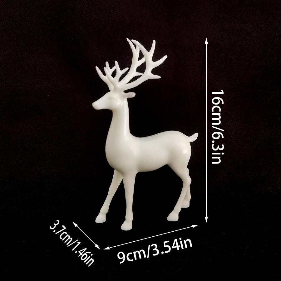 Christmas Table Decor Decorative Reindeer Figurine Small Statue Reindeer Compact Reindeer Table Decoration For Office Desk Home