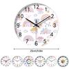 10 Inch Early Childhood Education Clock Colorful Round Wall Clock Kids' Room Decor Non Ticking Learning Clock Wall Decoration
