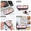 Pencil Bag Lightweight 300D Polyester Smooth Zipper with Main Compartment Mesh Pocket and Pen Slots for College and School Use