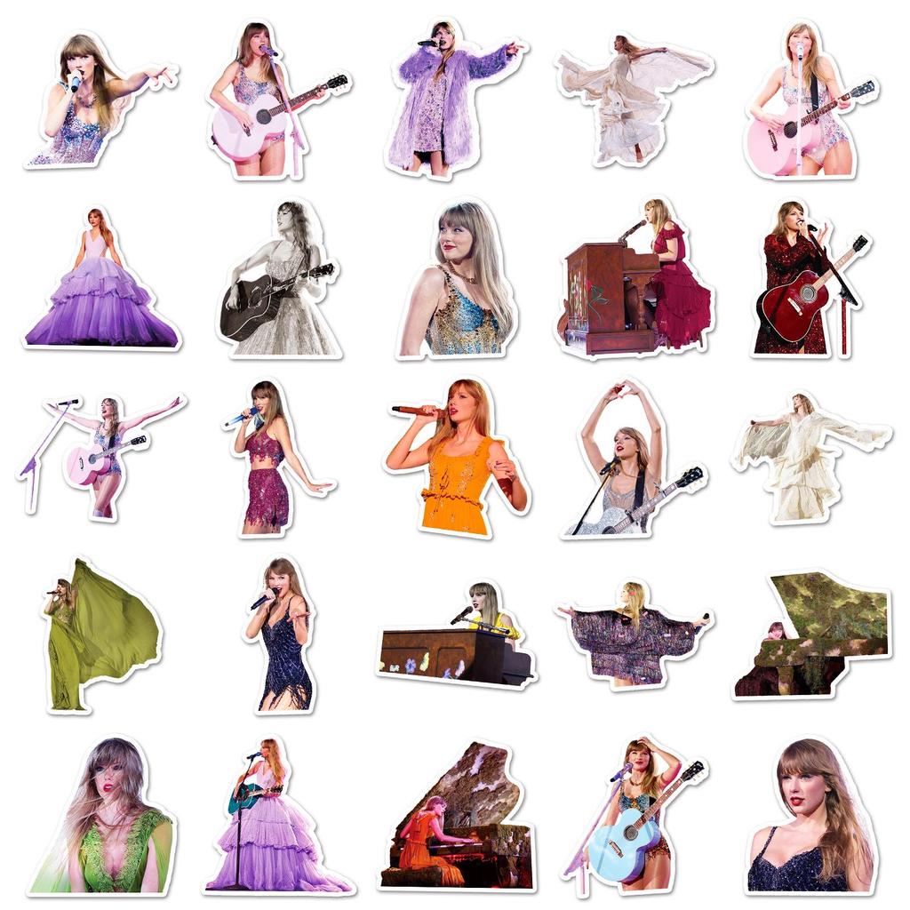 52 Sheets Taylor Tour Celebrity Merchandise Creative Stickers for Water Bottles, Phones, Computers