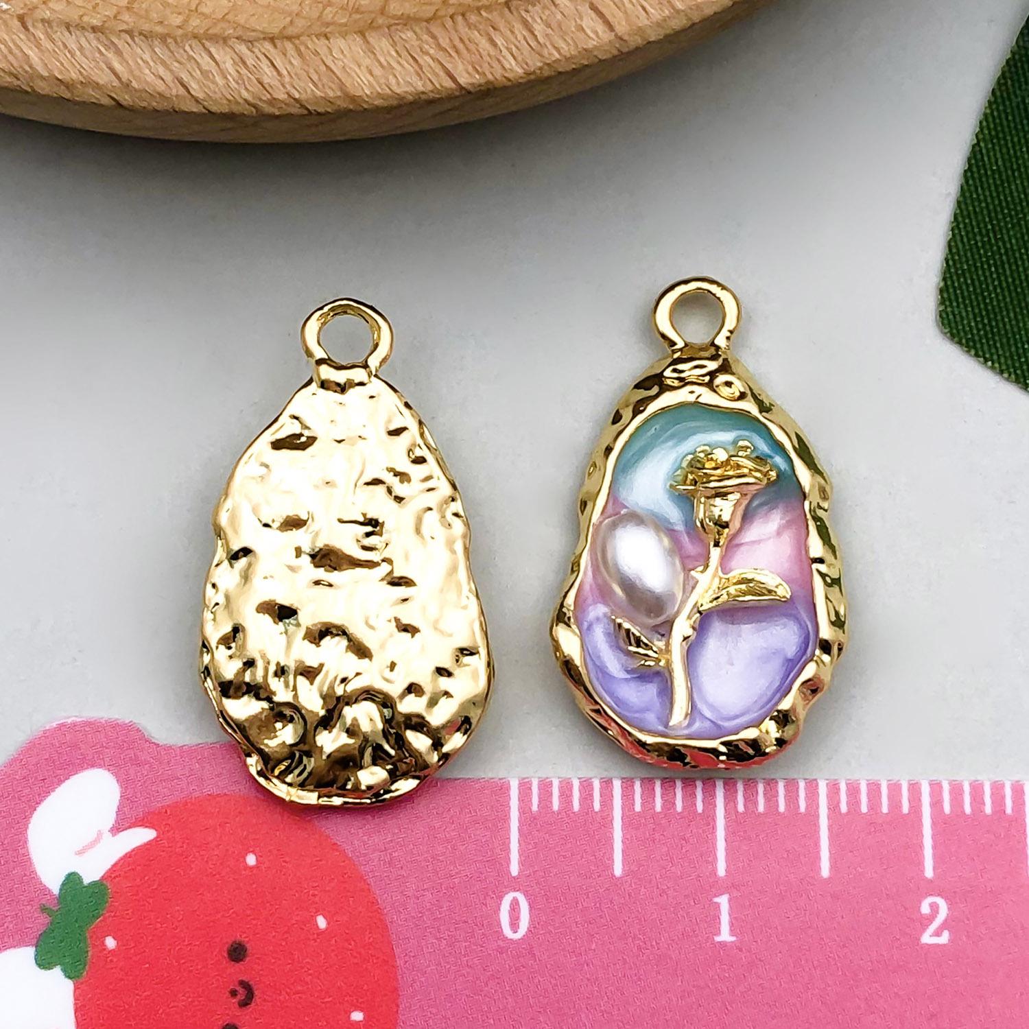 

Ключница-подвеска «Жемчуг», набор украшений, масляная живопись «Сад Моне» 3D drip-plated painting style