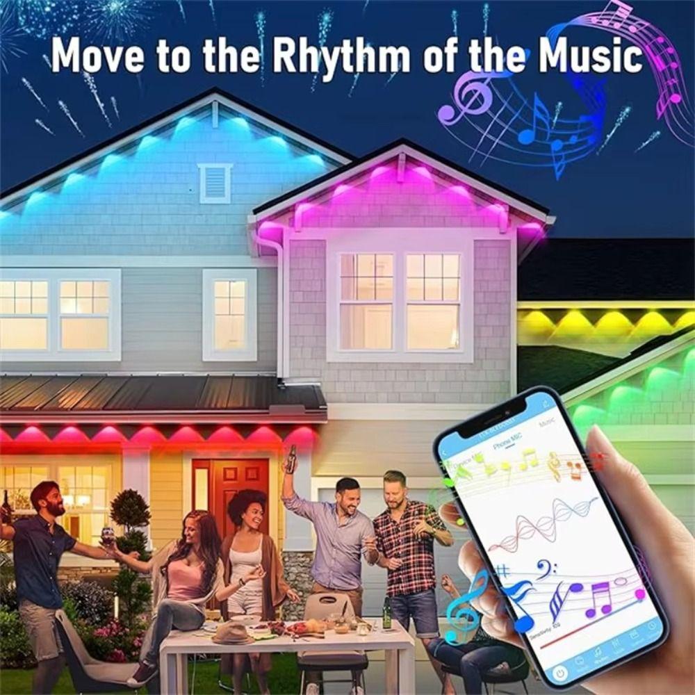 App Remote Control RGB Lights Smart String Lights Decorative Lights Eaves Lights  Garden Decor