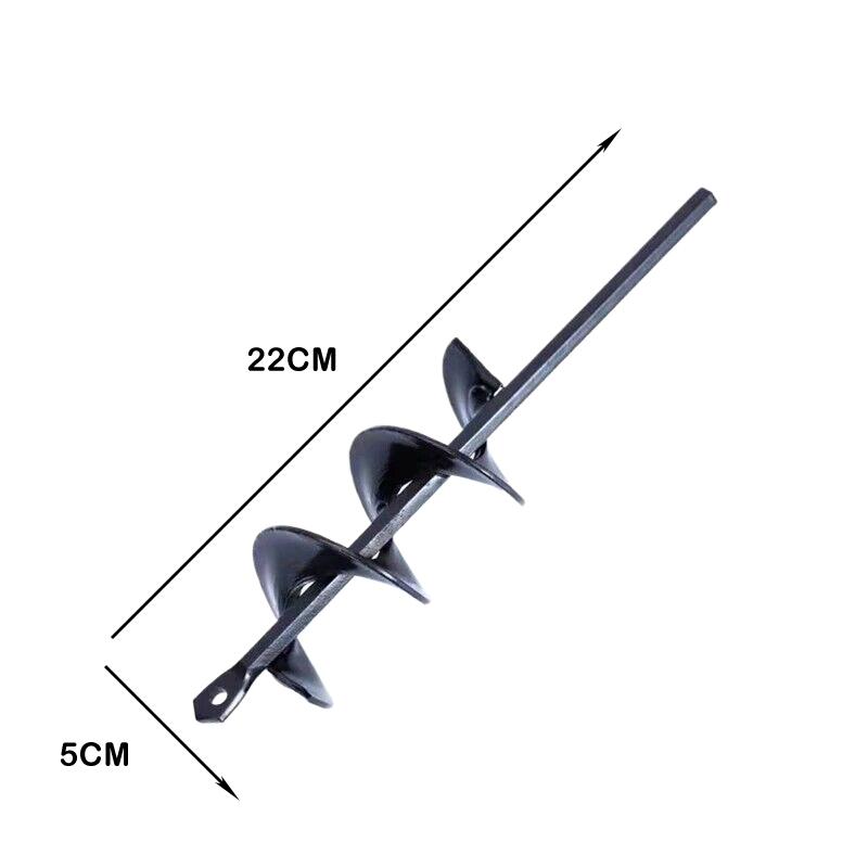1 Stück Spiralpfahlbohrer-Set Gartenpflanzen Blumen Pflanzzubehör Lockere Erde Graben Loch Metallbohrer Garten Elektrowerkzeuge