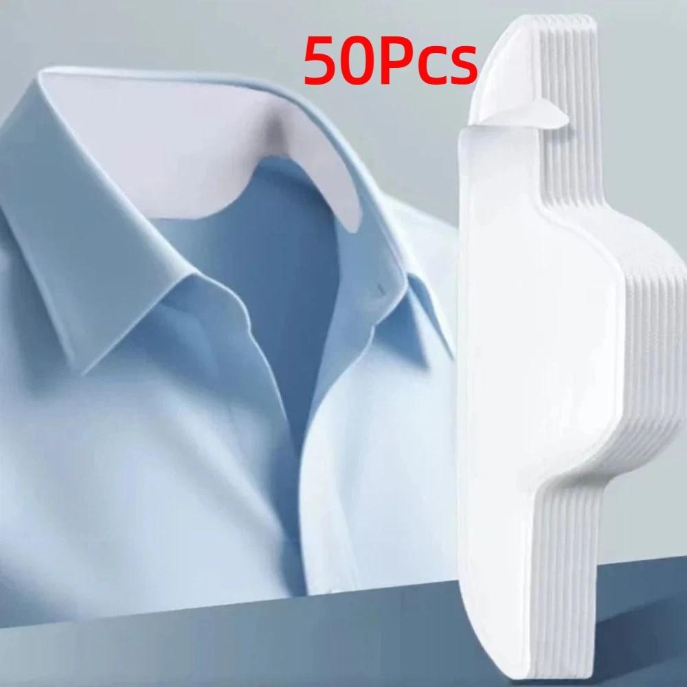 50Pcs Disposable Sweat Collar Absorber Pads Anti-Dirty Shirt Guard Suit