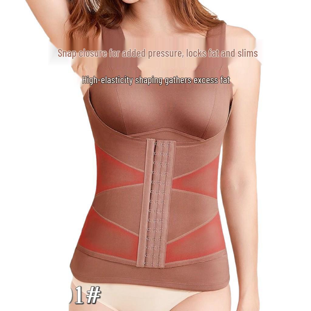 Women's Shaping Warm Vest with Chest Pads - Slim Fit, Tummy Control, Thickened for Autumn & Winter