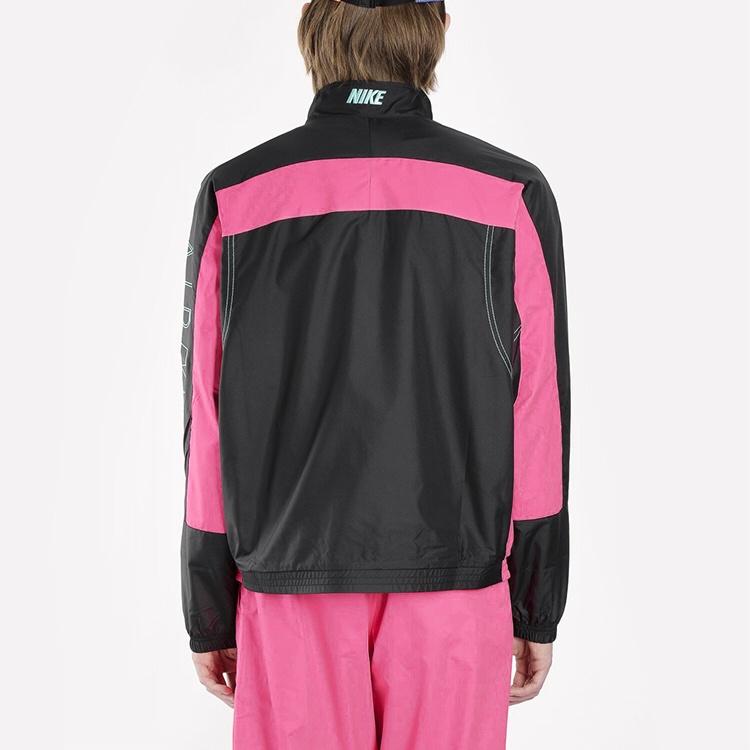 Nike x Atmos NRG Vintage Patchwork Track Jacket 'Black Hyper Pink Hyper Jade' Men's CD6132-011