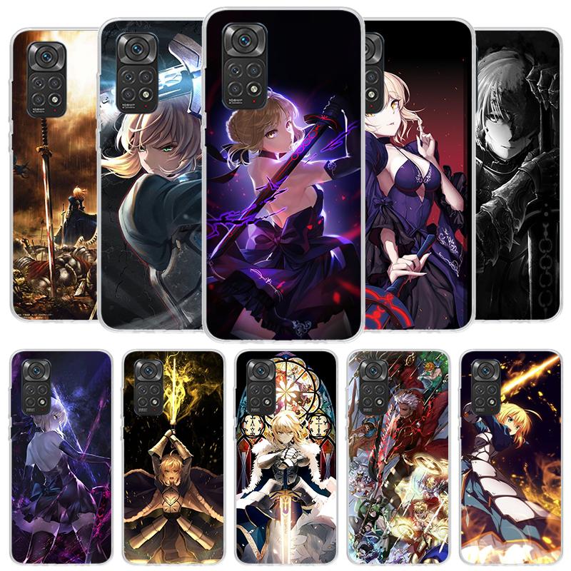 Fate Zero Stay Night Saber Cover Phone Case For Xiaomi Redmi Note 15 14 13 12 11 10 Pro Plus 14S 12S 11S 11T 11E 10S Soft Fundas