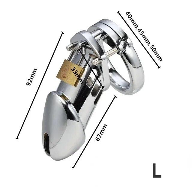 2023 New Male Stainless Steel Chastity Cage Penis Ring Bird Cage Bondage Metal Phallus Abstinence Device BDSM Sex Toys for Men18