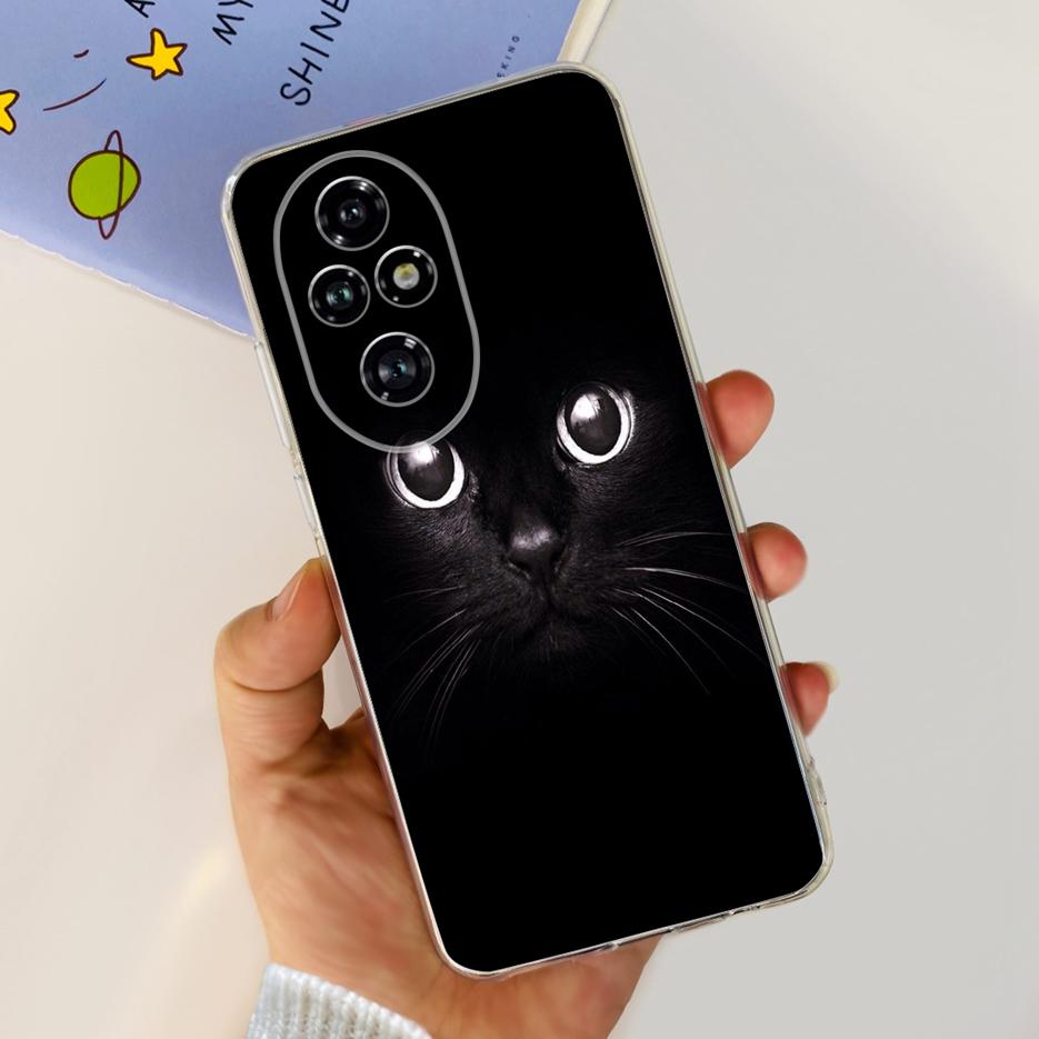 For Honor 200 Pro Case ELP-AN00 Cute Cat Painted Cover Clear Silicone Phone Case For Honor 200 Lite Honor200 Pro Soft TPU Fundas