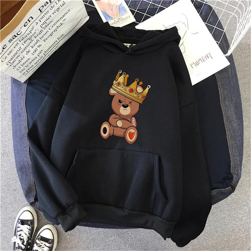 

Fashion cartoon Women s Hoodie Teddy Bear Print Hoodies Women Streetwear Pullover Harajuku Unisex Sweatshirt Oversized Clothes 3XL