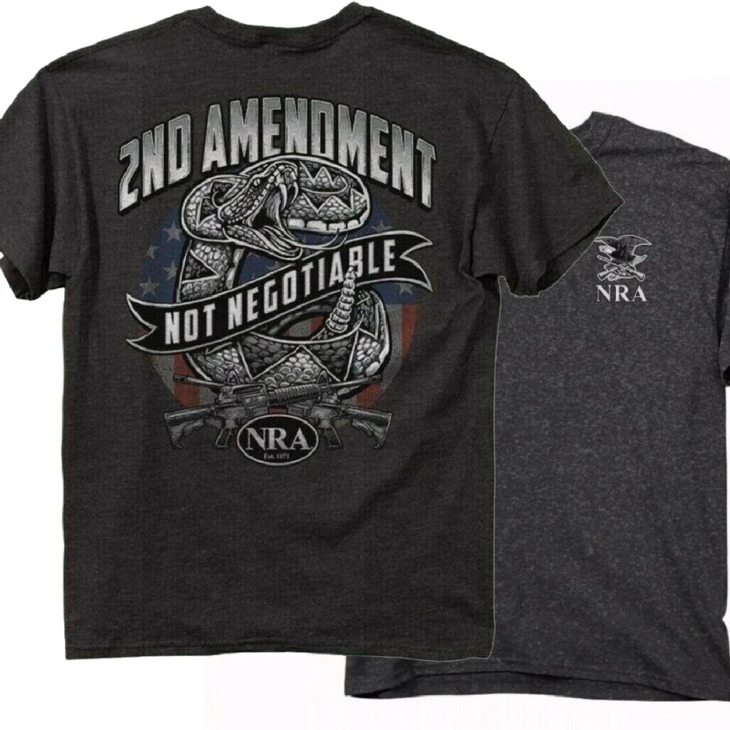 

Not Negotiable Banner Rattlesnake 2nd Amendment T Shirt New 100% Cotton Short Sleeve O-Neck T-shirt Casual Mens Top S чёрный