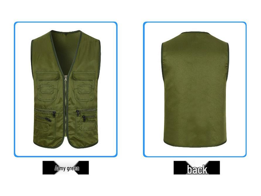 Custom Embroidered Casual Vest for Outdoor Volunteer Activities and Events