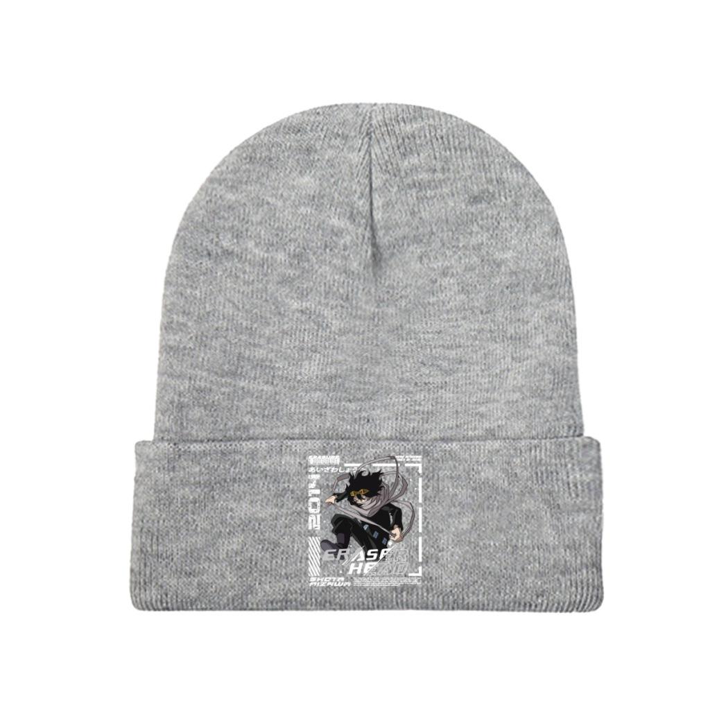 Eraser Head Aizawa Shouta My Hero Academia Aesthetic Anime Knitted Hat Women's Unisex's Skullies Beanies Winter Hat Hip Hop Caps