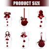 Nordic Flocked Bells Christmas Ornament Christmas Ball Hanging Pendant Christmas Tree Decorations for Home Decoration